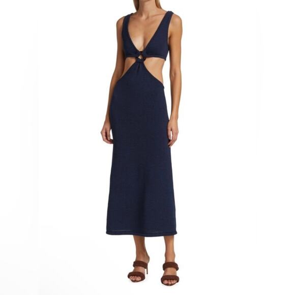 NWT New Cult Gaia Bank Cut Out Knit Maxi Dress Size L - Picture 1 of 8
